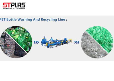 Semi Automatic Waste PET Washing Line Plastic Crushing Washing Drying Equipment