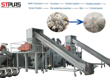 CE Passed PP PE Film Washing Line , LDPE Film Recycling Line High Speed