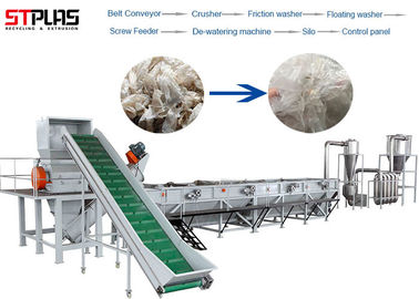 OEM LDPE PP PE Film Washing Line Scrap Recycling Production Semi Automatic